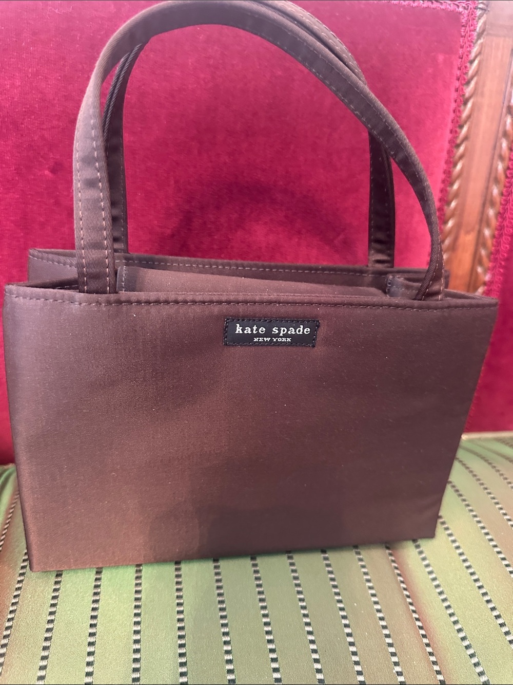 kate spade Brown Satin Mini Tote